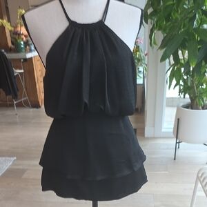 BCBGMaxAzria Black Layered Camisole Top XXS NWT